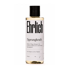 Ehrlich Sprungkraft Locken-Shampoo mit Bio-Rosmarin und Bio-Thymian, Etikett